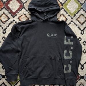 CC Filson Heavyweight Hoodie, Black/Green, XS - Fits like Small